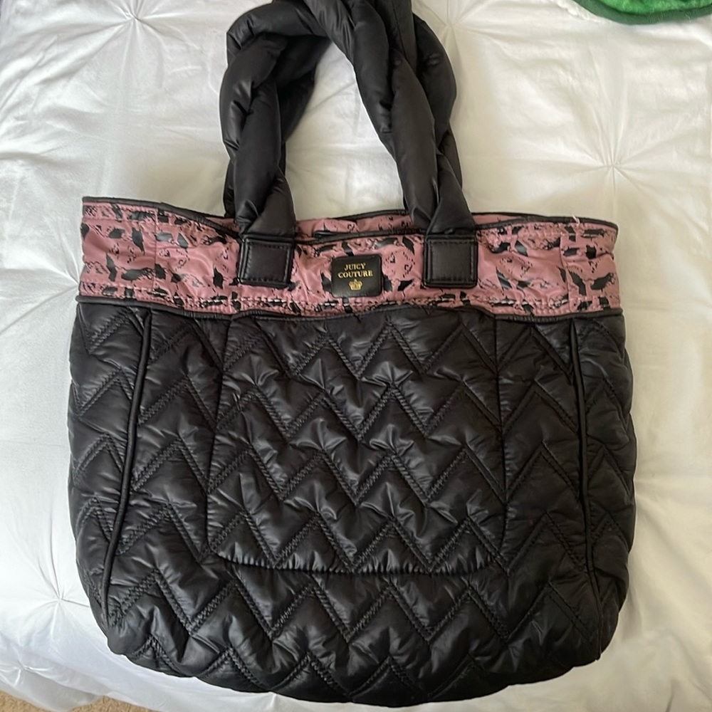 Juicy Couture Soft tote black and mauve pink